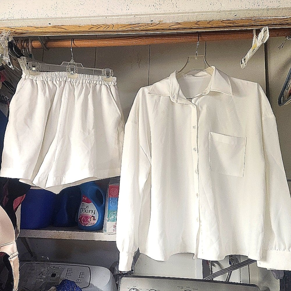 2 PC Blouse and short set